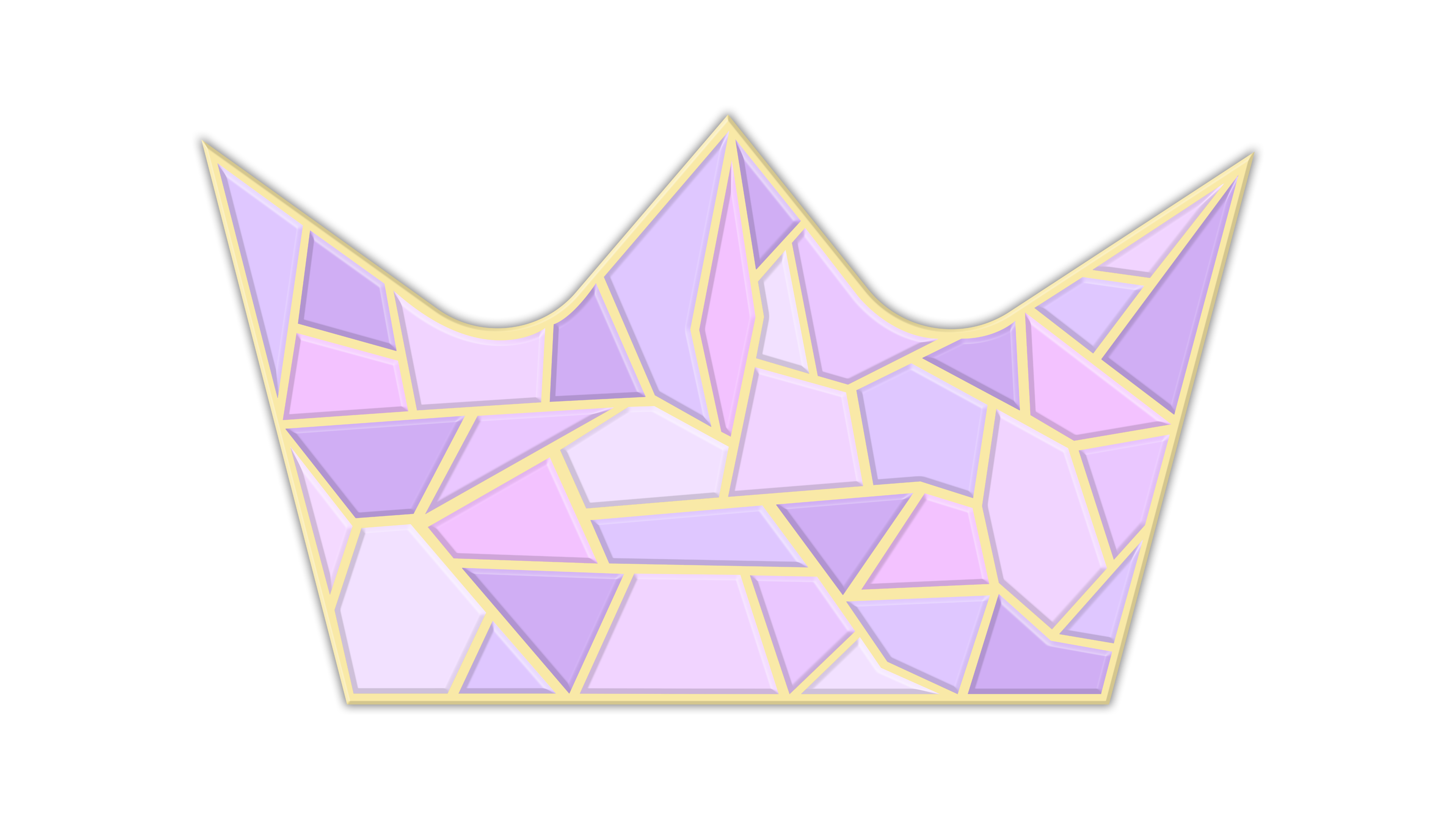 A mosaic crown with light purples