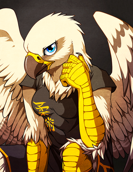 A female anthropomophic eagle