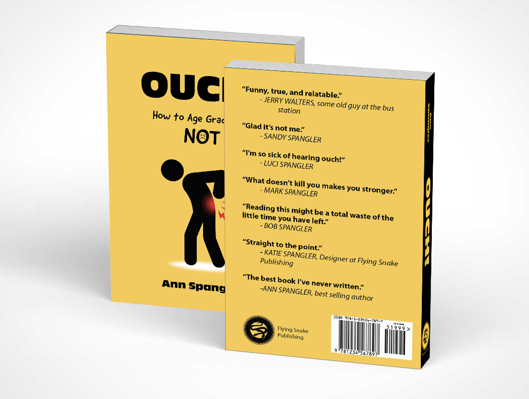 Two books, one facing forward and the other facing backward, showing the front and back of the cover design